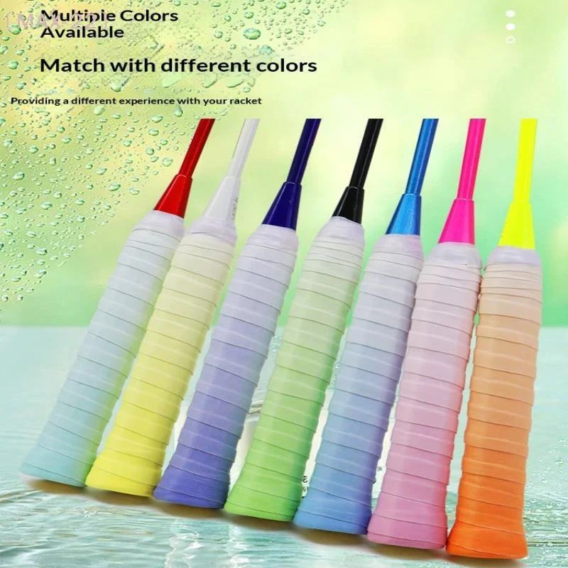 Gradient Color Sport Overgrip Tape Tennis Overgrip Sweatband Badminton Racket Grip Sweat Band Padel Shock Absorption Grip Tape