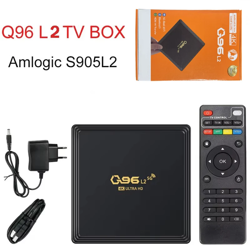 Home Theater Q96 L2 Smart TV Box Android 12.1 Amlogic S905L2 Quad Core 4G 5G WIFI 4K HD BT 4.1 4GB 64GB Media Player TV BOX