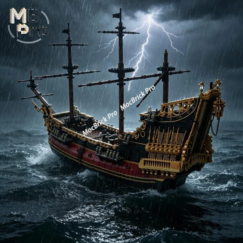 

Конструктор The Queen Revenge MOC: Исторический пиратский галеон, коллекционная серия строительных блоков
