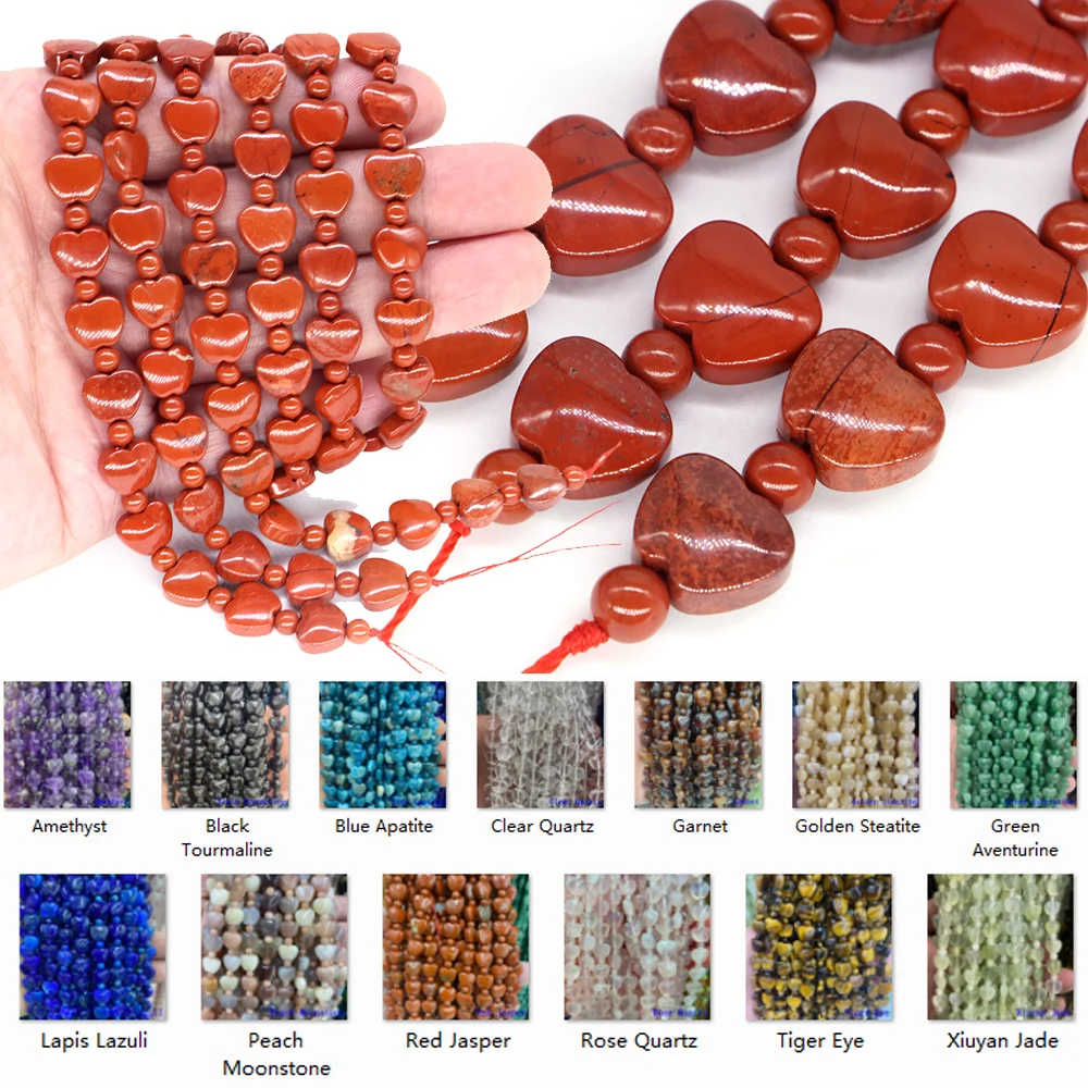 Apple Shape Natural Stone Quartz Agate Jasper Healing Crystal Space Beads For Christmas DIY Jewelry Pendant Necklace Making Gift