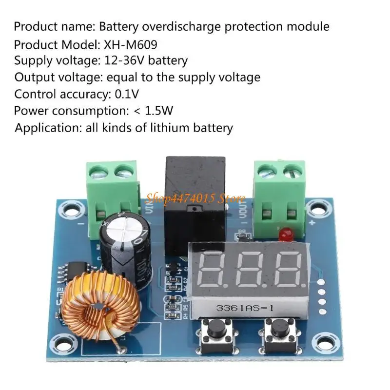 

K1AA XH M609 12V-36V Protect Module Digital Low Protector Disconnect On Off Over Discharge for Protection