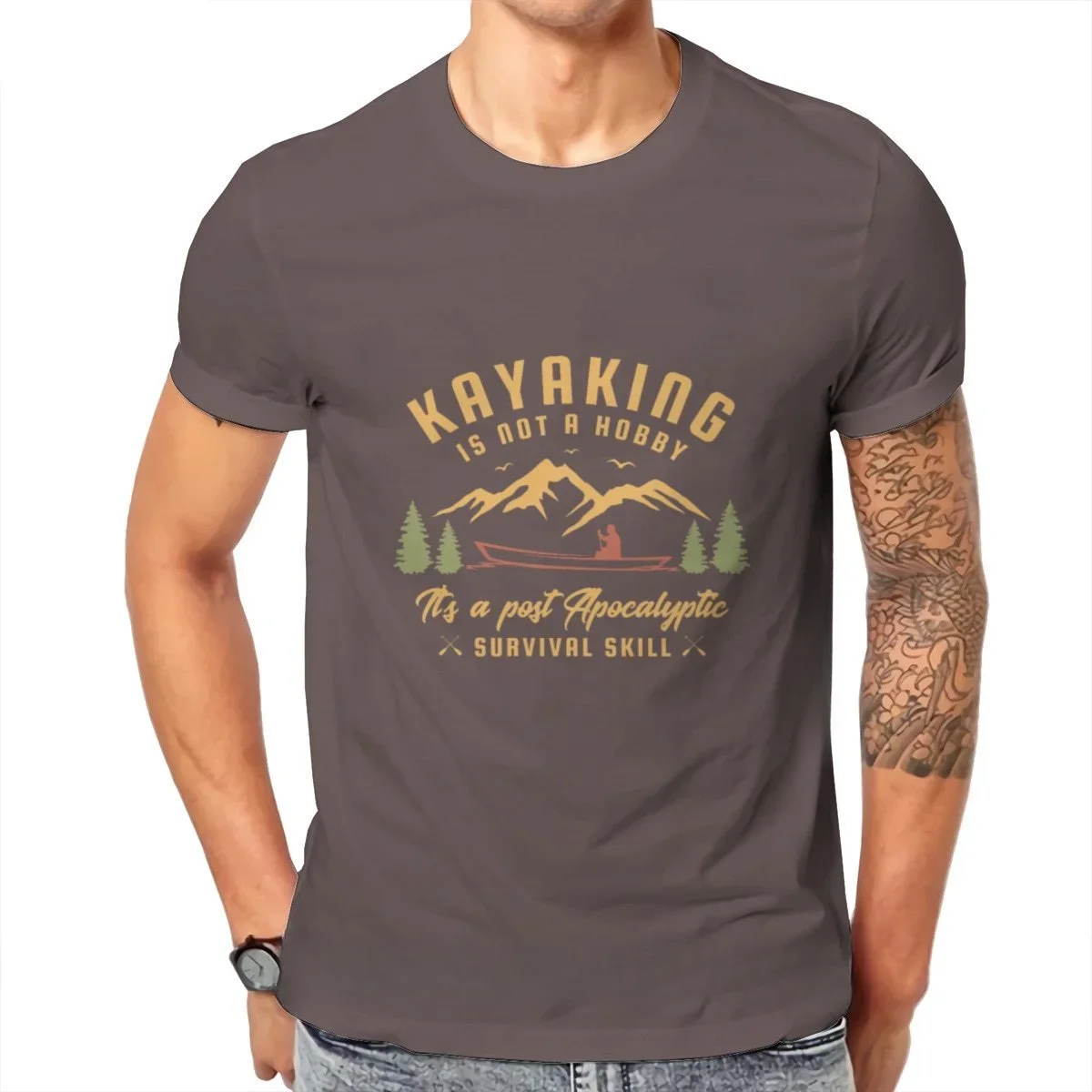 Kayaking Is Not A Hobby Its A Post Kayak Kayaking Mens T-Shirt Black Top T-Shirts Design Special Men Tees