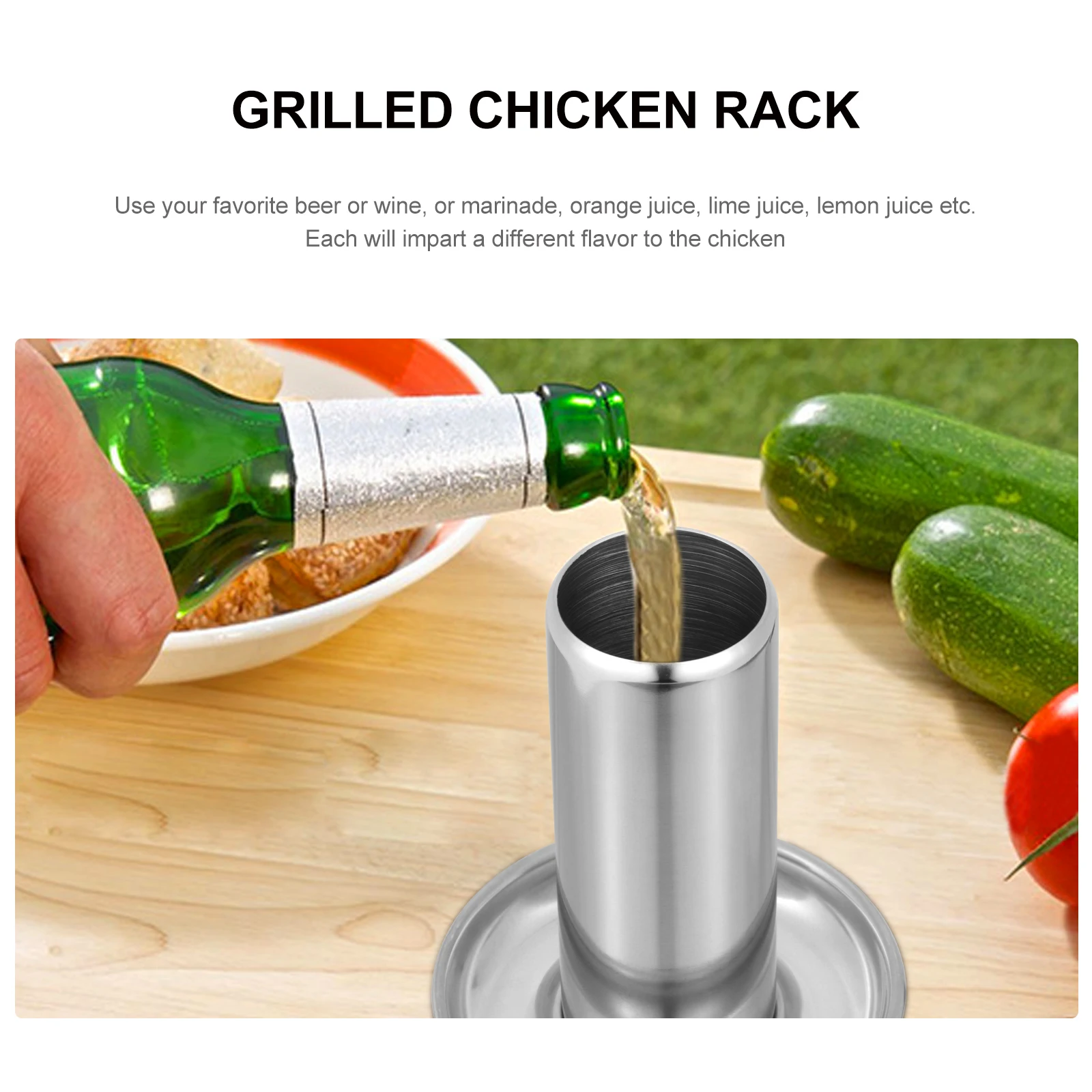 

Safe and Durable Chicken Grill Rack Perfect for Home Cooking Beer Can Chicken Roaster Type B Barbecue Tool Beer Can