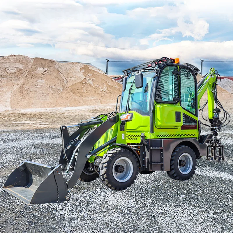 Chinesischer Baggerlader 4x4 EPA Euro5 Diesel Mini Baggerlader Bagger Kleiner Gelenklader