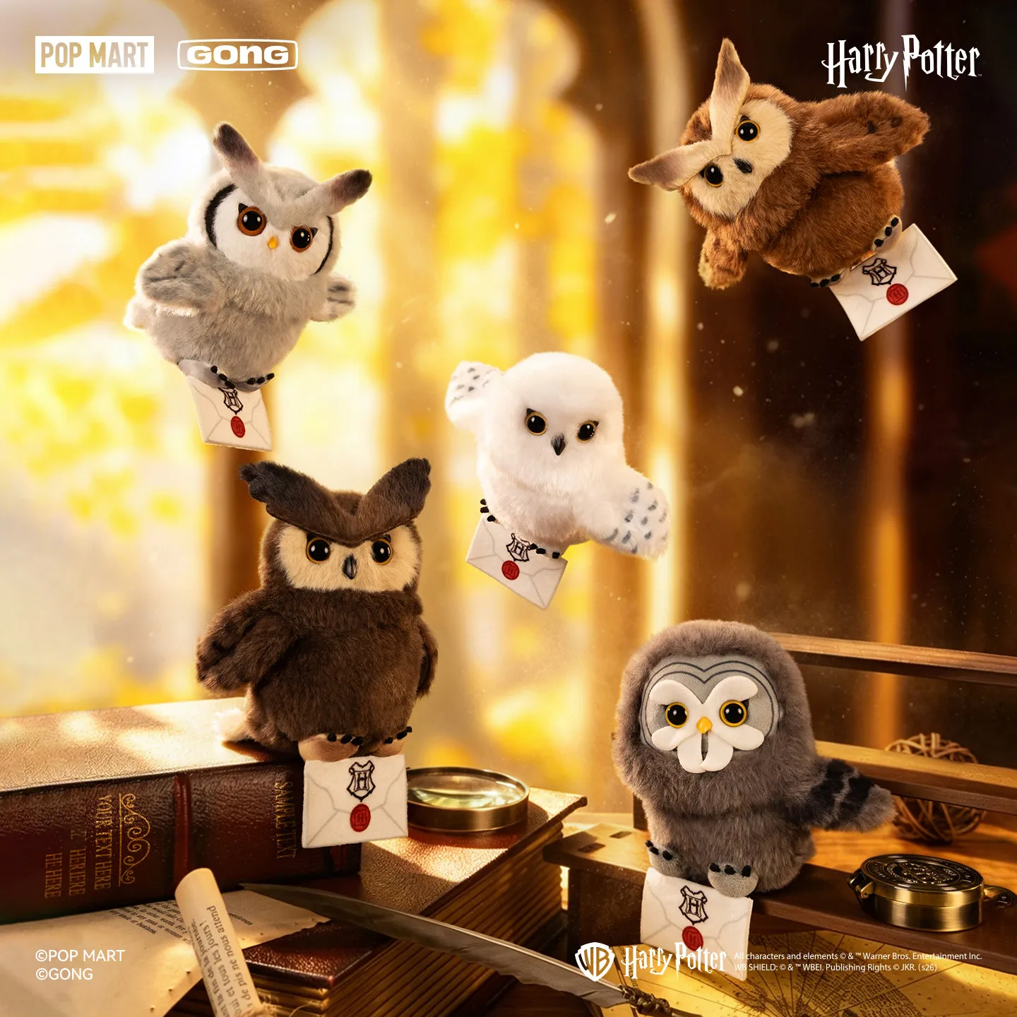 

Pop Mart Gong Harry Potter Errol Owl Plush Pendant Blind Box Soft Stuffed Bag Charm Collectible Toy For Collectors