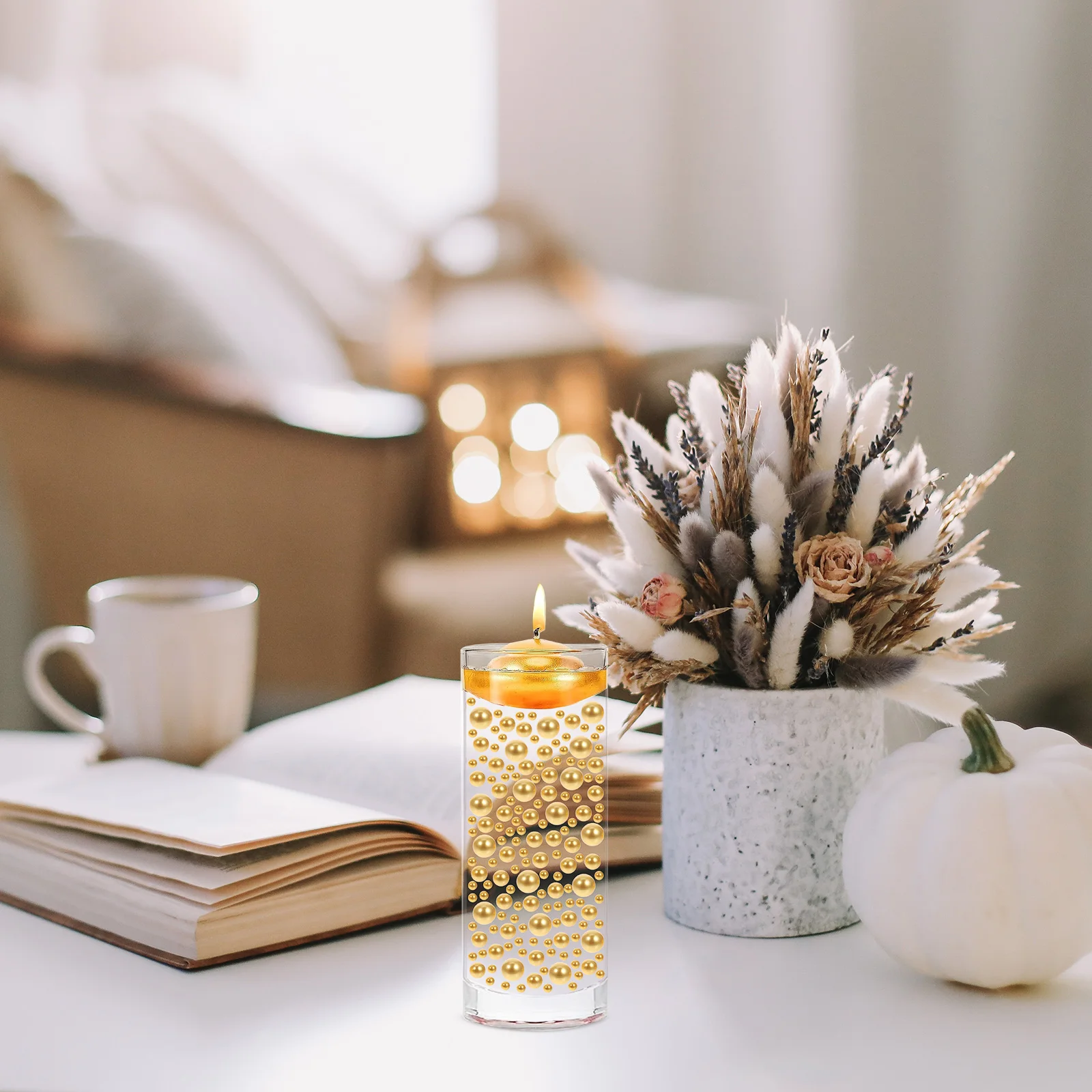 Pearl Decorative Accents 8-20Mm Mixed Sizes Faux Vase Fillers For Diy Crafts Wedding Centerpieces Makeup Organizer Beads