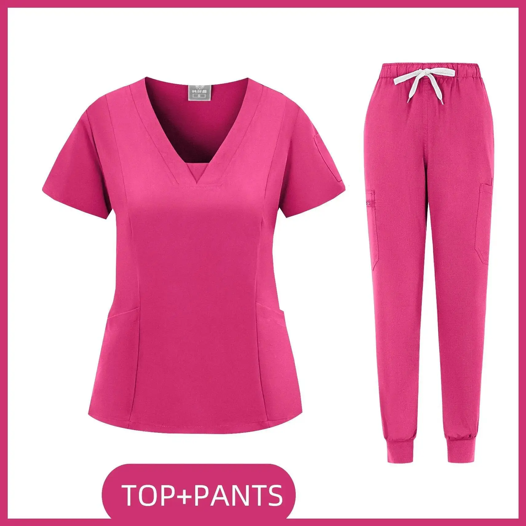 Schönheit Operationssaal Kleidung Uniformen Krankenhaus Arbeits Scrubs Set Medizinische Krankenschwester Zahnchirurgie Anzug Arbeitskleidung