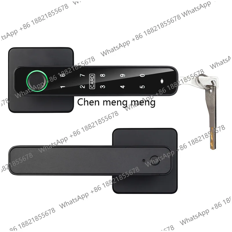 Smart fingerprint password swipe card handle lock, Bluetooth indoor, wooden door electronic door lock