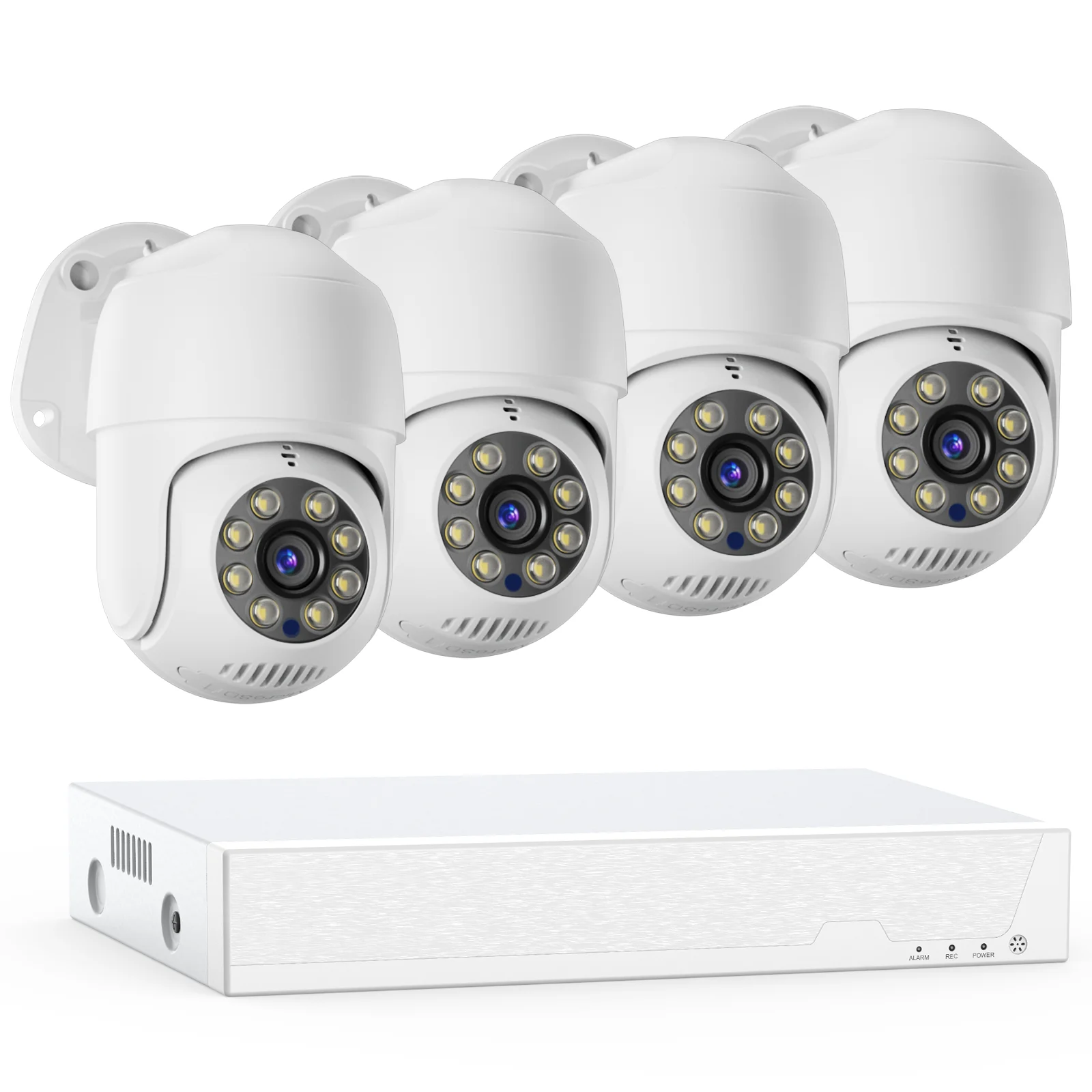 8MP PoE Surveillance Kit NVR PTZ Camera Motion Detection and Instant Email Alert POE IP Camera Outdoor AI Human Detect H265 P2P