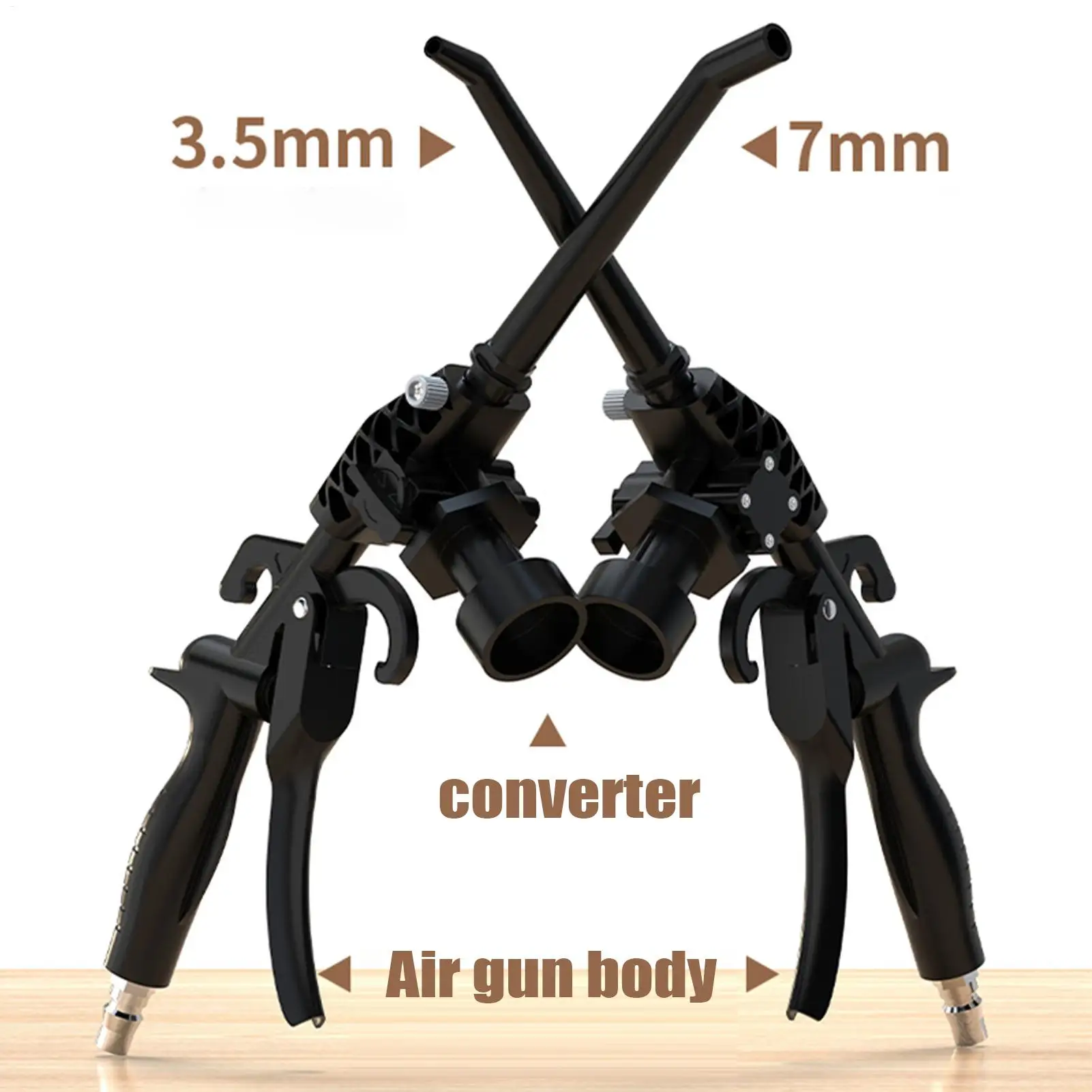 コンプレッサー用エアブロワー ポータブル真空ダスターツール エアコンプレッサーブロワー ダスト汚れ用 自動車ディテールインテリアリーフ