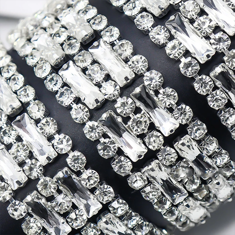 

CUIER Sparkling Rhinestone Chain Belt Crystal Waist Chain for Bridal Wedding Dress Evening Gown DIY Decoration