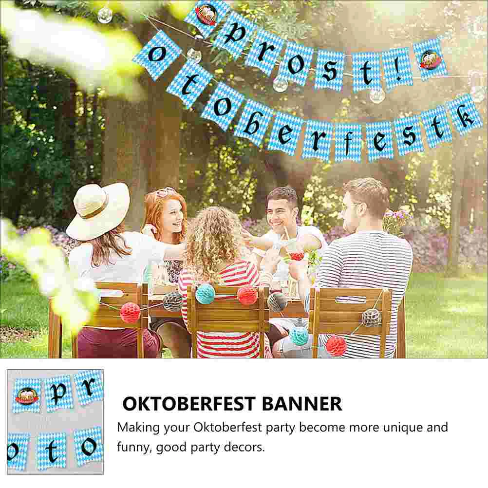 Outdoor Ornaments Beer Festival Flag Decoration Party Banner Letter Accessory Paper