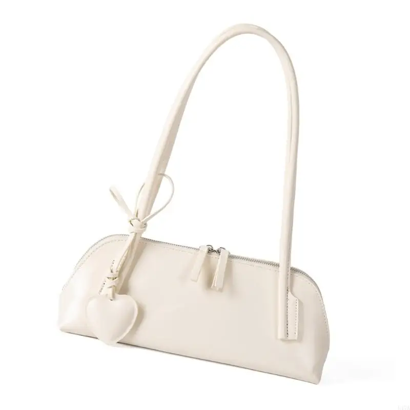Elegant Heart Decors Underarm Bag PU Leather Spacious Shoulder Bag Daily Use 547A