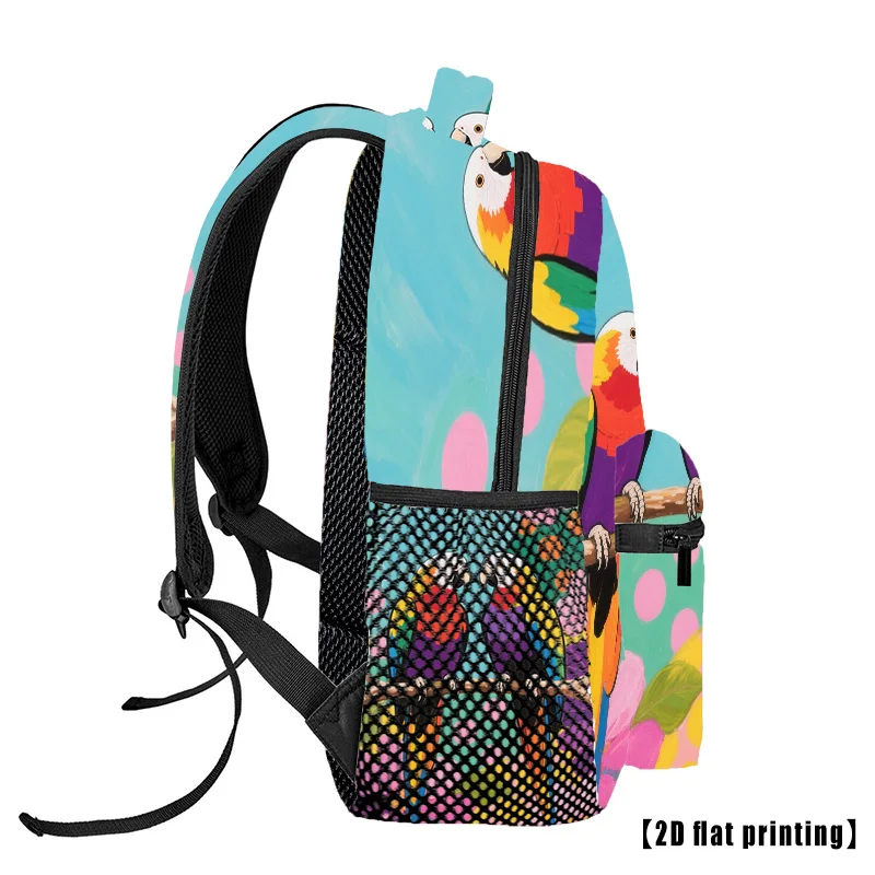 Casual Travel Backpack, Large Backpack colorful parrots Bag, Fits a  14in Laptop Suitable for Everyone, Travel, Business Journey