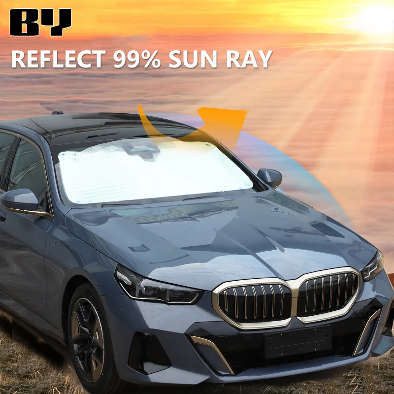 For BMW 5 Series G60 2024 Car Windshield Sunshade Reflective Sunshade Car Interior Protective Sunshade Accessories