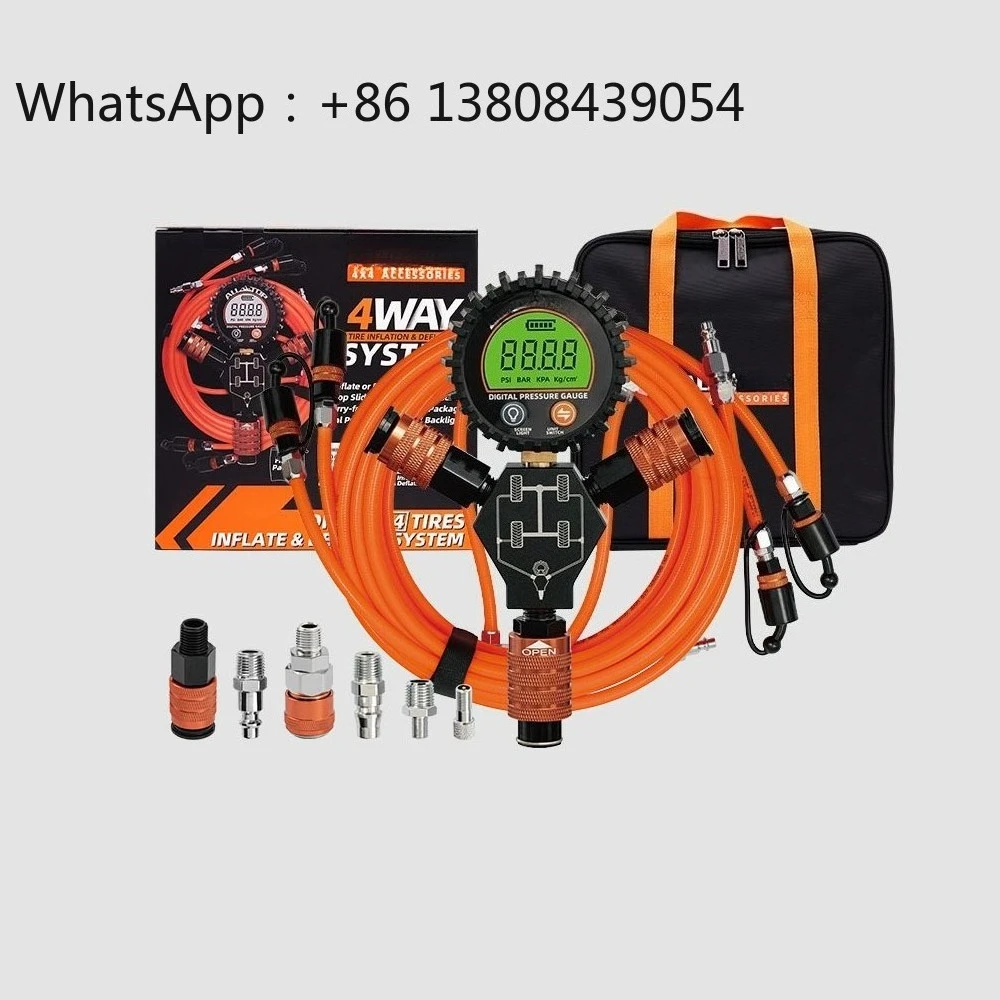 High Quality Digital Gauge 4 Way  Hose Air up and Down Tire Inflate Deflator System for Off Road Accessories