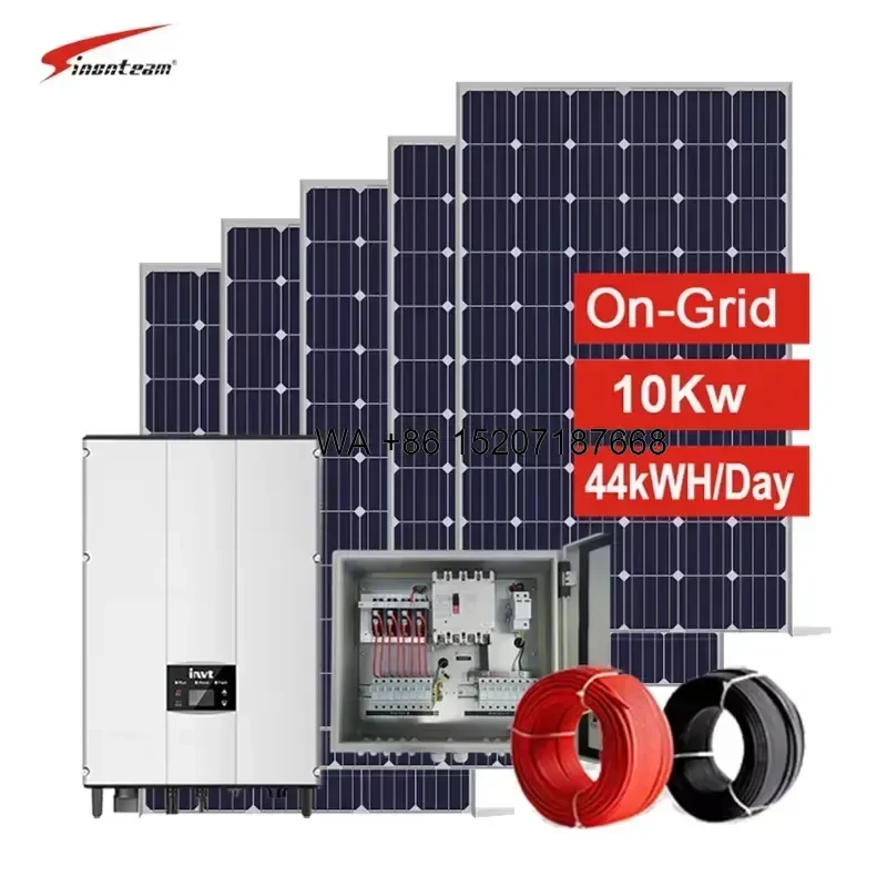 Wmwmnu for Wmwmnu 10kW Solar Energy Storage System for Home Use On Grid Complete Set with Lithium Battery Included