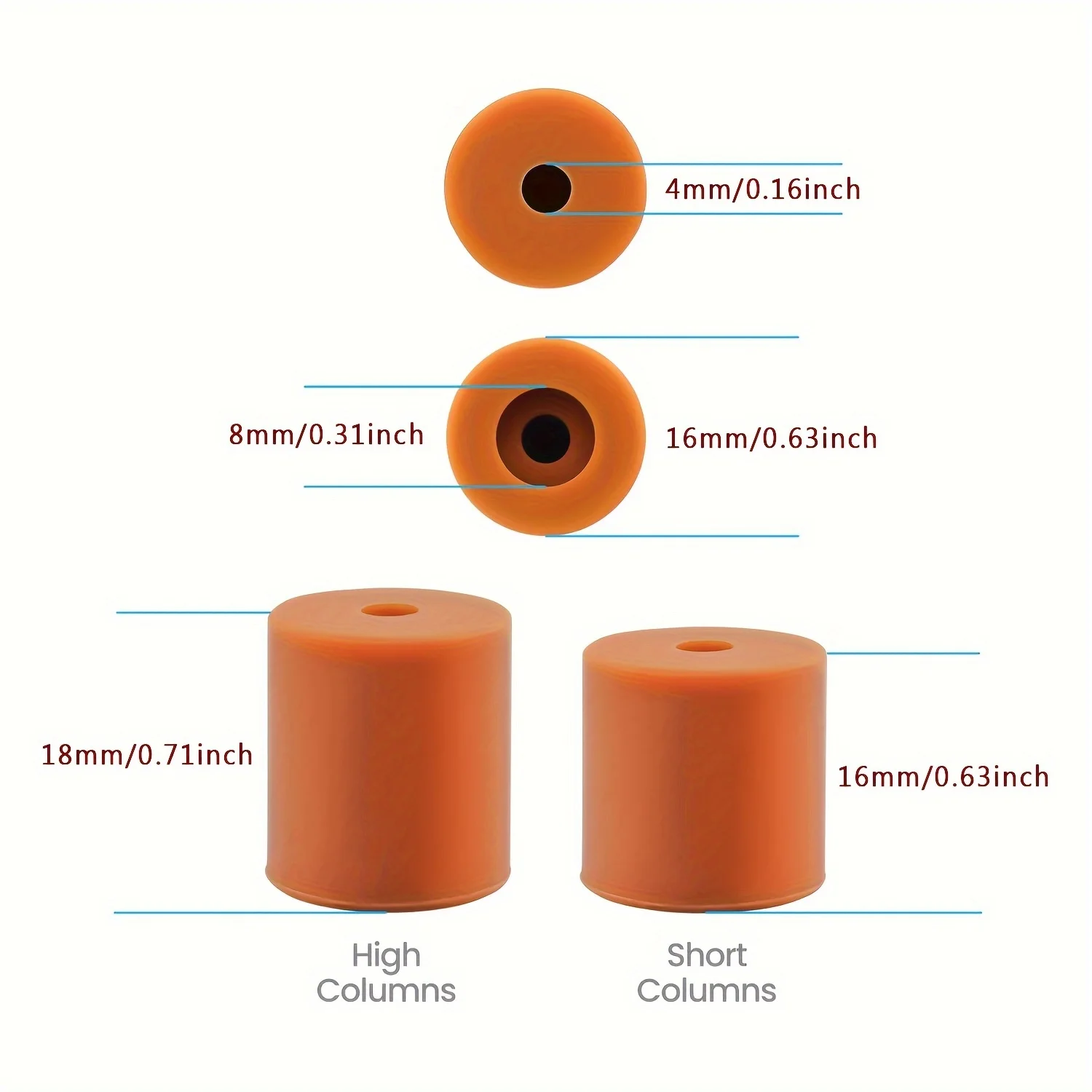 3D printer hot bed, high temperature resistanceand improved adhesion(2pcs 16mm and 4pcs 18mm), Printer Bed Stabilizers