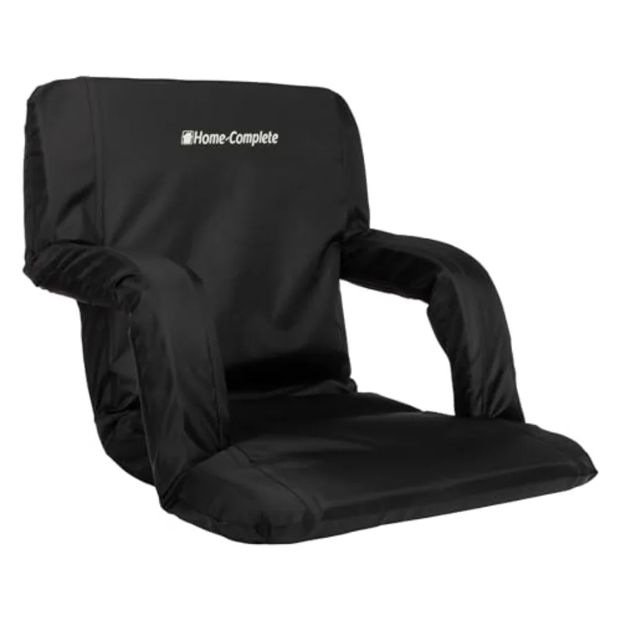 

Stadium Seats - Bleacher Cushion with Padded Back Support and Armrests - 6 Reclining Positions Folding Stadium Chair with Carry