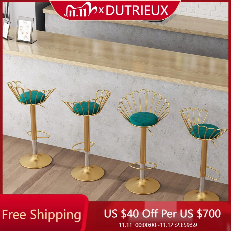 

Lounge Modern Bar Chairs Design Aesthetic Comfortable Unique Relaxing Barstools Trendy Bar Stools Nordic Banqueta Home Furniture