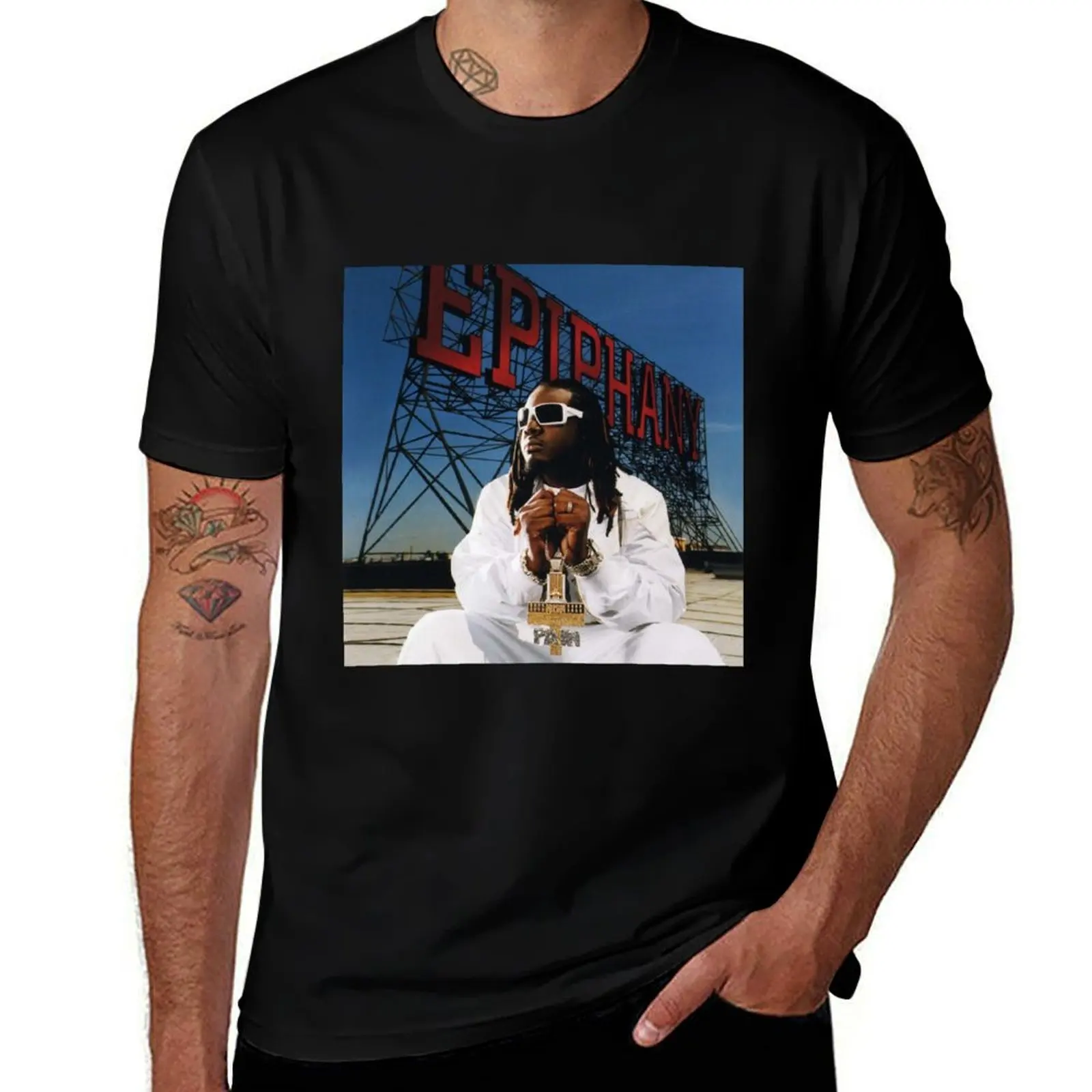 T-Pain epiphany T-Shirt designer shirts quick-drying vintage graphic tee customs men workout shirt