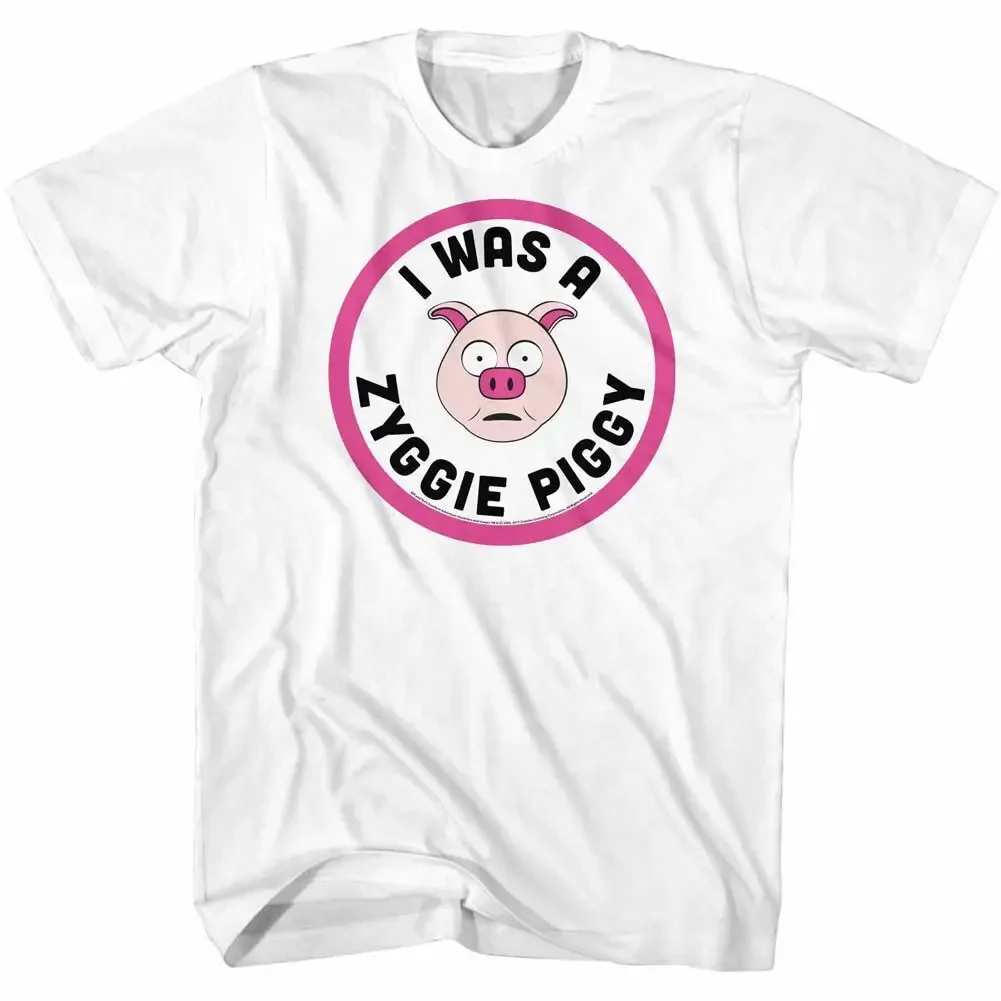 Bill And Ted Zyggie Piggy White Adult T Shirt