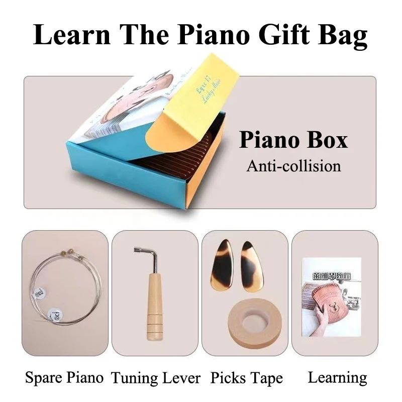 Mini Harp Fingered Stringed Organ 17 Tone Lyre Beech Single Board Style Easy To Use Beginner\'s Small Instrument Gifts For Kids