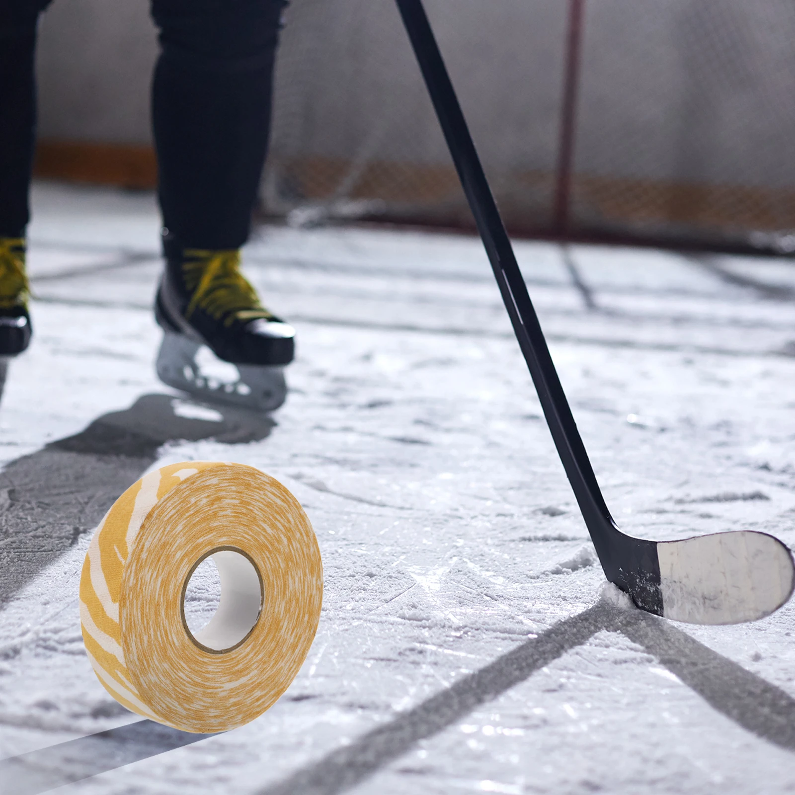 

Yellow Hockey Tape Racket Wrap Anti Breathable Elastic Sports Protective Gear Sweat Absorption Racket Handle