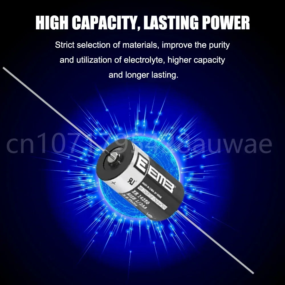 1 шт. ER14250 14250 CR14250SL 1/2AA 1200 мАч 3,6 В литиевая батарея с контактами для оборудования ПЛК ETC машина с ЧПУ умный газовый счетчик