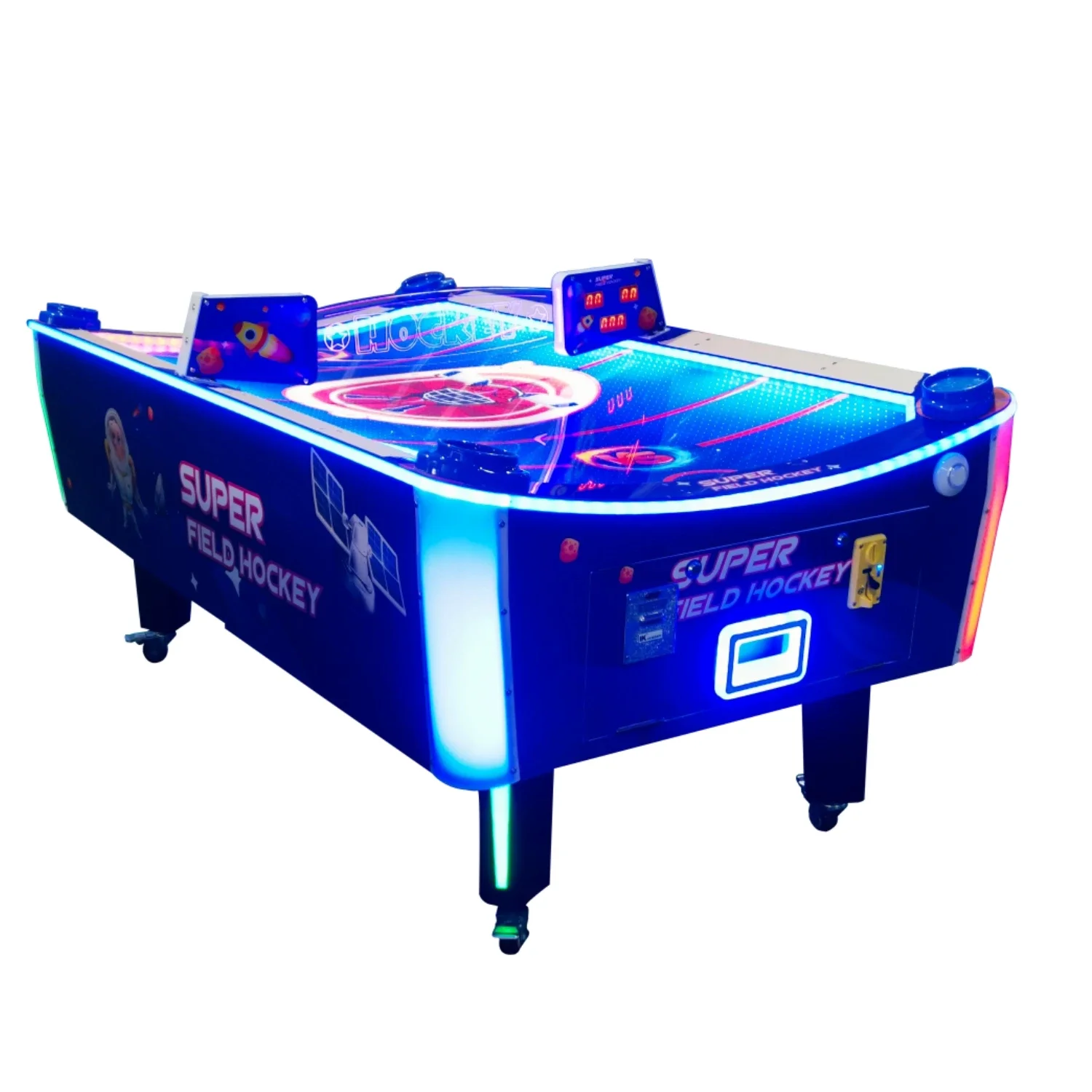 Hot Coin Operated Sport Machine Video Games Simulator Curved Table Arcade Games Air Hockey Arcade Game For Sale