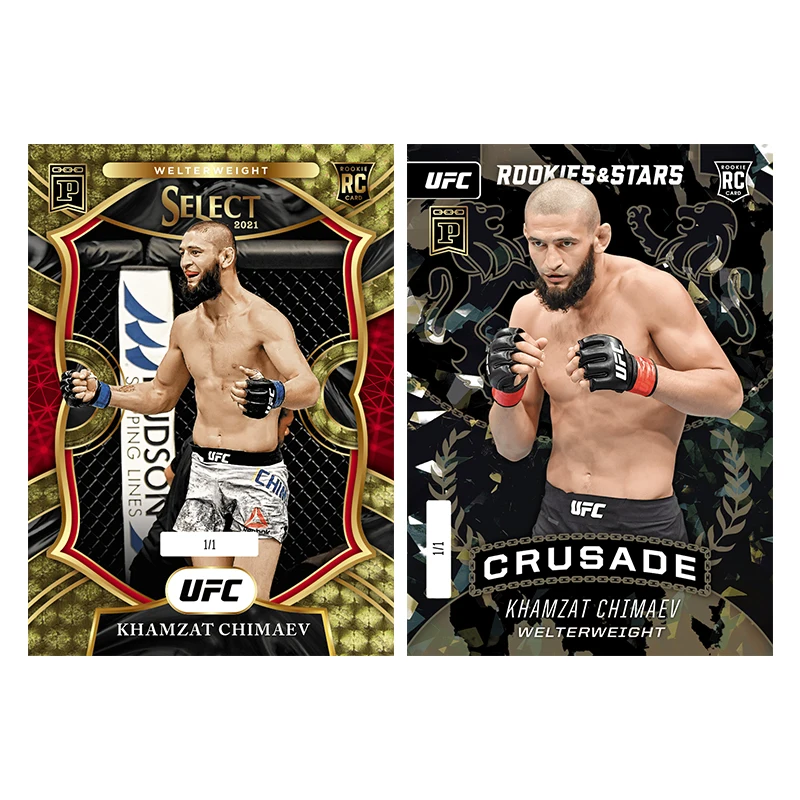 Diy Homemade Panini Select and Prizm UFC Series Khamzat Chimaev Collection Flash Card Toys Gift - view 4