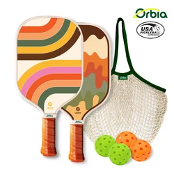 Orbia Sports Pickleball Paddle Sets With Net Bag 4 Balls 2 Paddle Breathable Grip Pro Glass Fiber Pickleball Paddle Sets