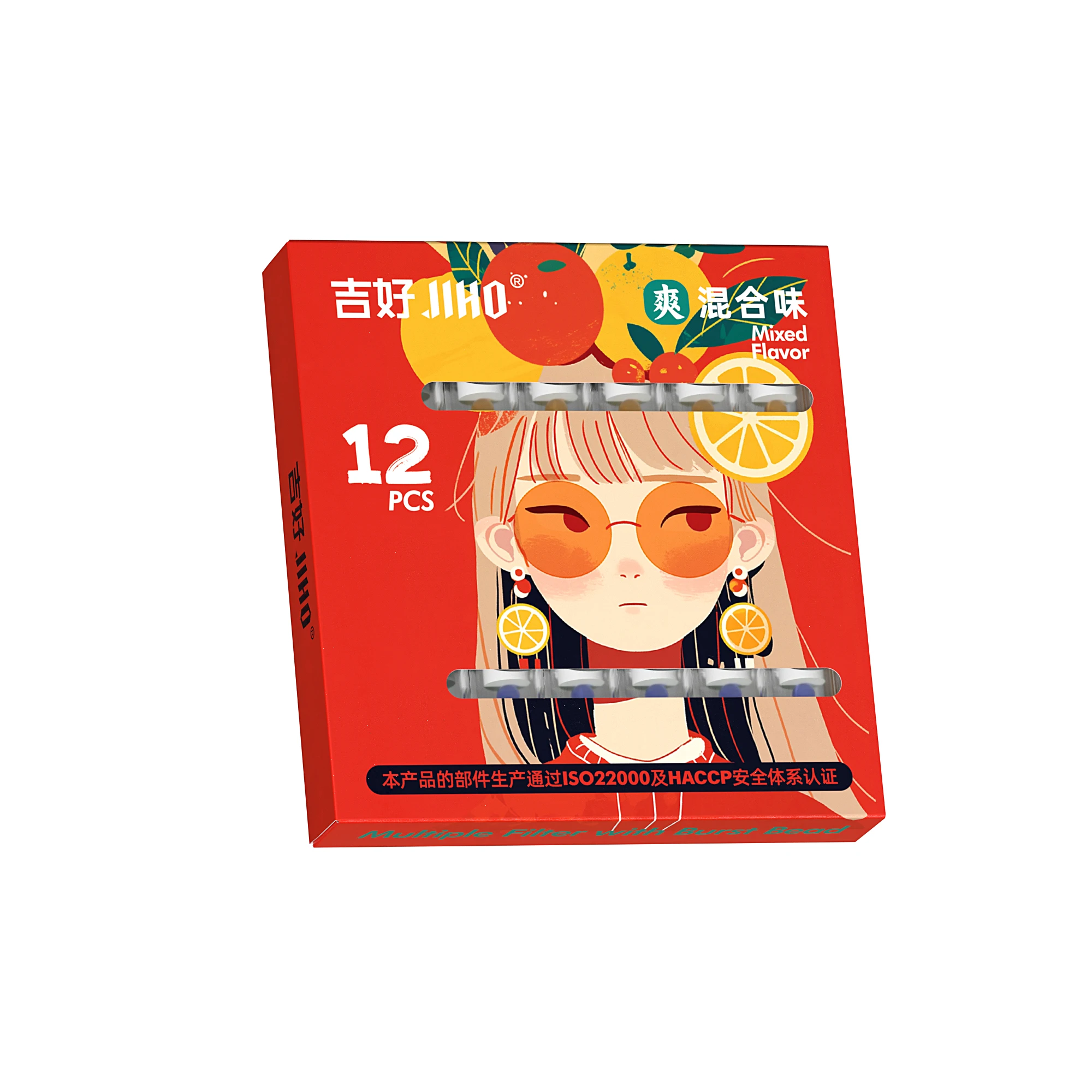 Natural Mixed Fruity Built-in Pop Burst Bead Tips for casual daily cigarette smoking occasions