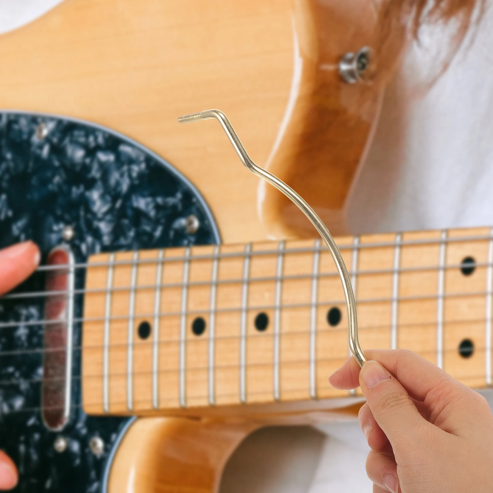 

Electric Guitar Tremolo Bridge Single Tremolo Arm Rocker Arm 6MM Curved Whammy Bar For Guitar Whammy Bridge Hardware Accessory