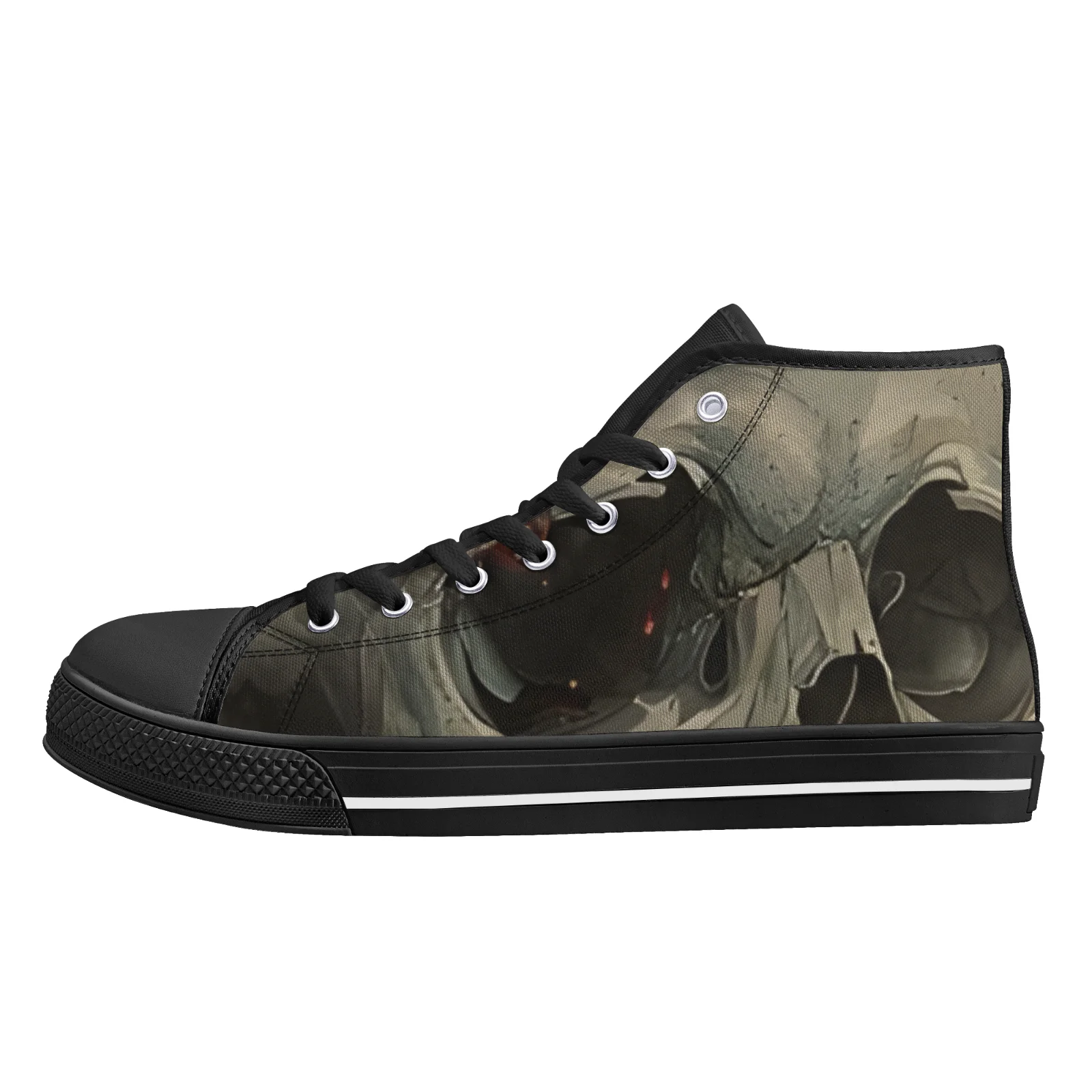 

Custom Shoes Dark Skeleton Prints Vulcanized Shoes for Men Women Classic High Top Canvas Shoes Flats Sneakers Footwears