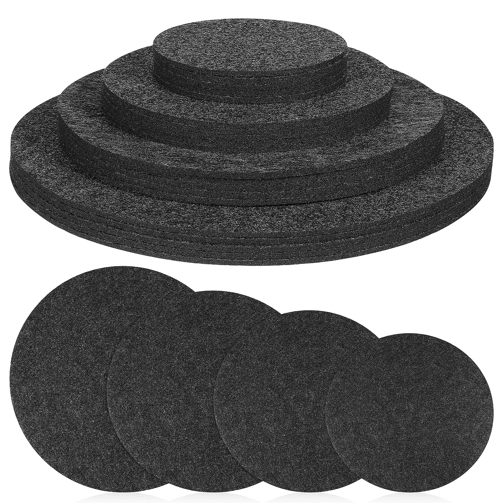 

20Pcs Felt Plant Coasters High Absorbency Round Mats for Indoor Plants Dual-Sided Use Multiple Sizes Floor Protection