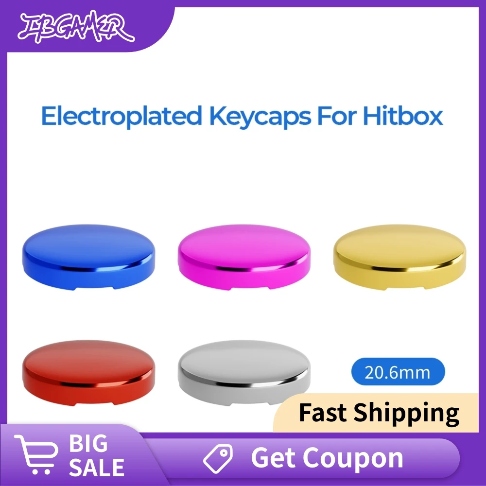 Haute42 TBGamer 8pcs 20.6m Metal Plated Hitbox Cross Keycap Arcade