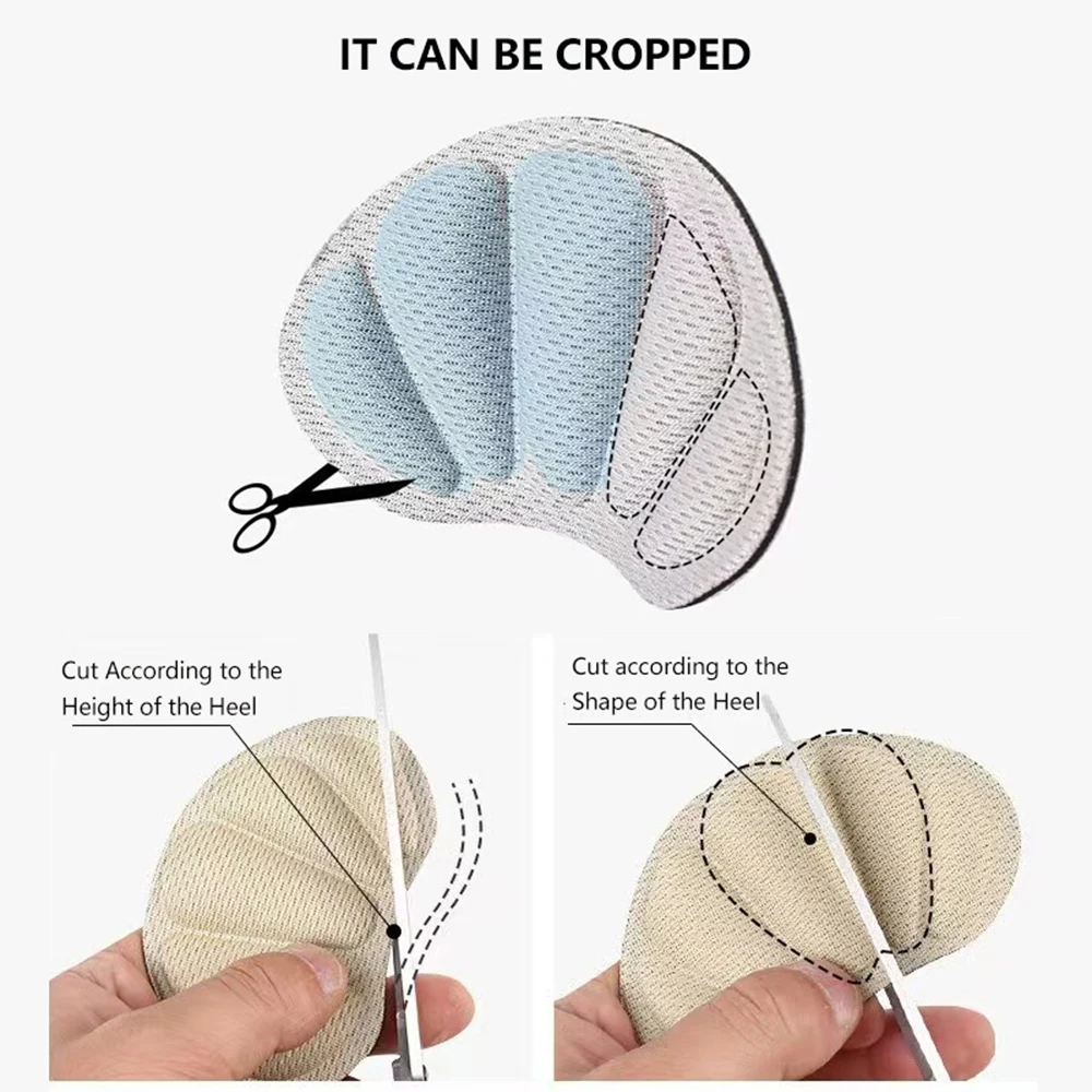 4 أزواج من وسادات الأحذية ذات مقابض الكعب للأحذية وسائد قدم ذاتية اللصق كبيرة جدًا للكعب ومضادة للبثور وبطانات الأحذية وواقيات الكعب