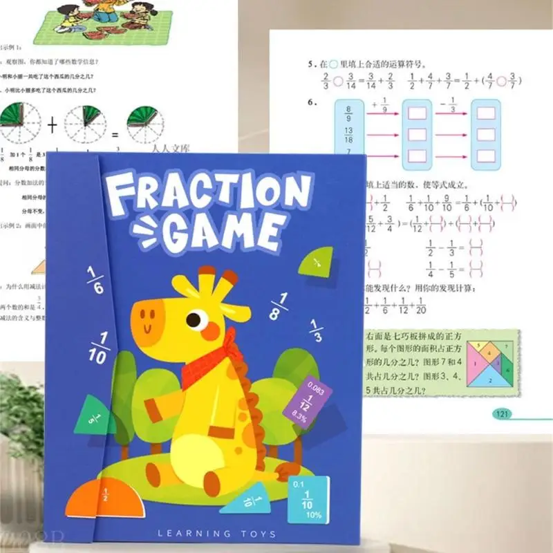 D08B Gạch phân số từ tính Vòng tròn và dải Trình diễn phân số Bộ công cụ giáo dục toán học cho giáo viên học sinh