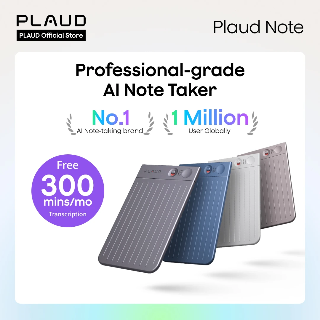 مسجل صوت PLAUD NOTE AI، جهاز تدوين الملاحظات بالذكاء الاصطناعي للاجتماعات والمحاضرات والمكالمات ونقش الذكاء الاصطناعي والتجميع