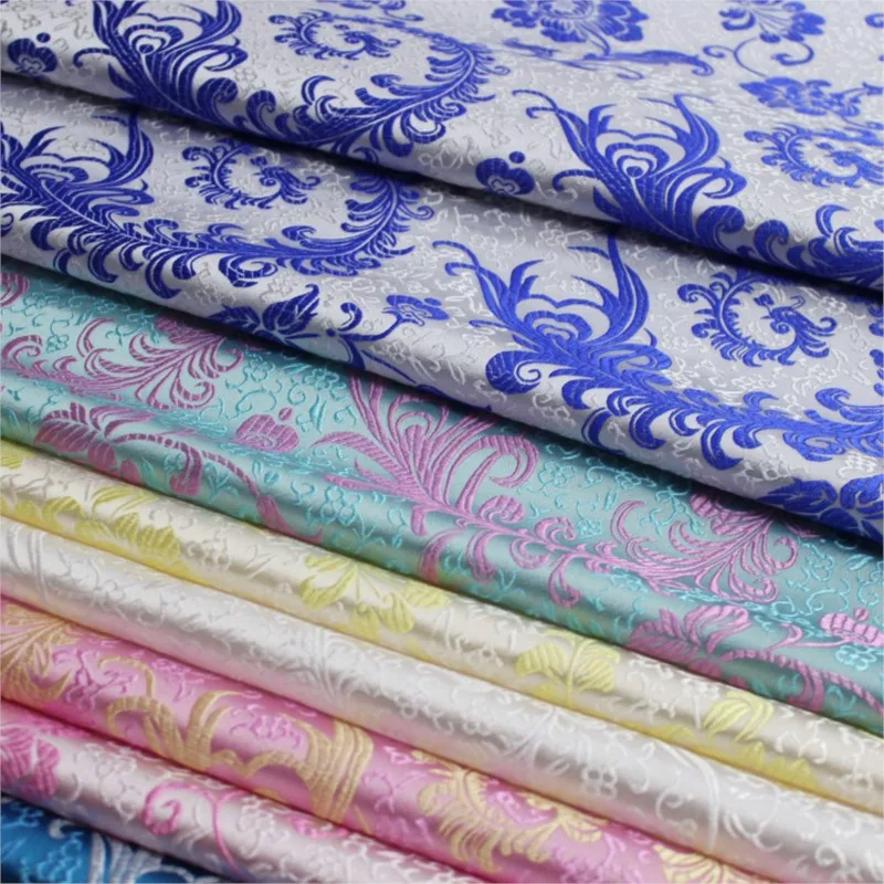 

Chinese-style children's clothing Hanfu cheongsam decoration woven silk satin fabric jacquard brocade and phoenix-tail