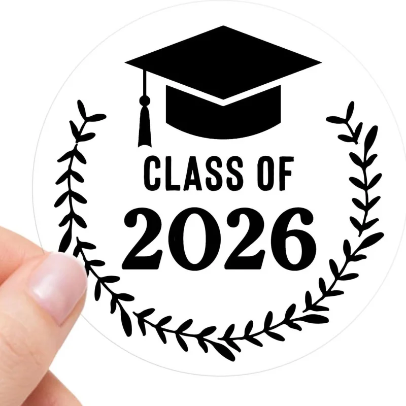 5sheets/50pcs 2026 Graduation Stickers,Labesl For Scrapbooking,Water Bottle,Laptops,Envelopes,Party Gift Wrapping Decor Decals