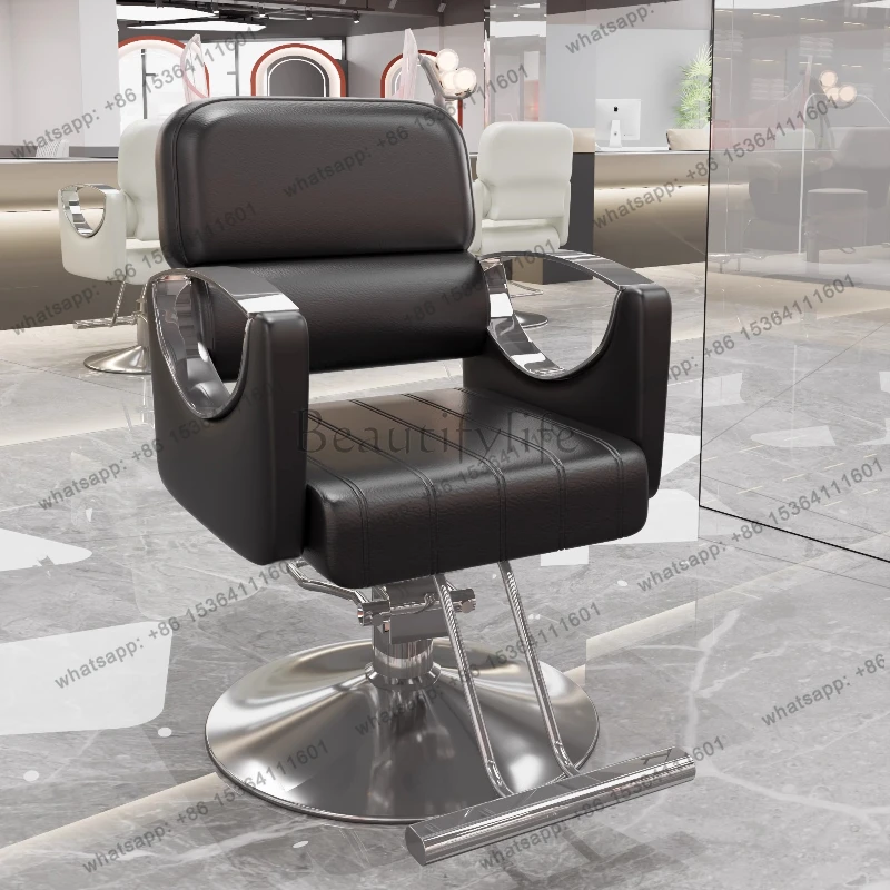 Sillas de Barbero Profesionales Sencillas, Modernas y Ergonómicas, Cómodas para Salón de Belleza, Sillón de Barbero Nórdico Moderno, Muebles de Salón