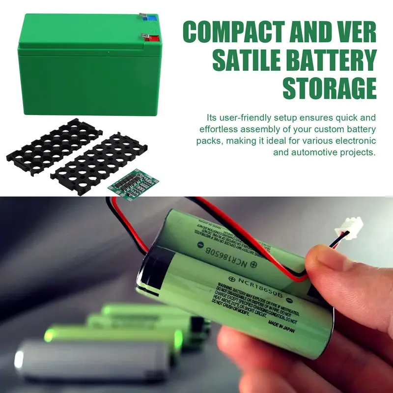 12V Lithium Battery Storage Box 18650 Battery DIY Packs Case 3S40A ABS Battery Shell Holder-A22U
