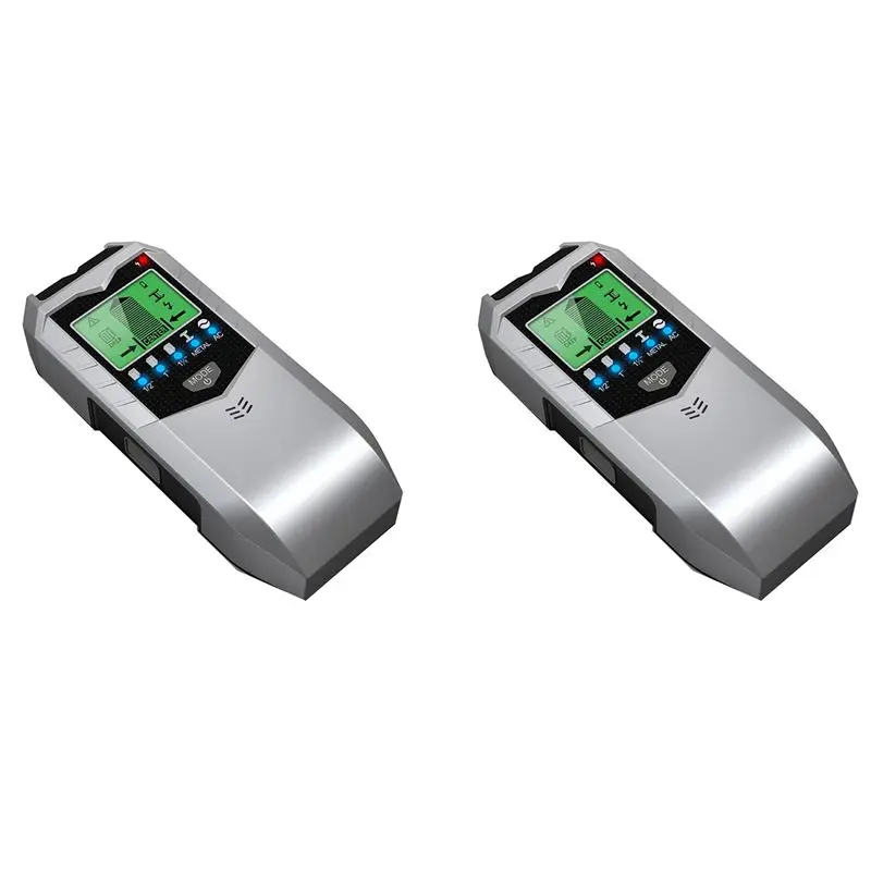 2X 5-In-1 Electronic Detector Wall Stud Finder Sensor Wall Scanner Edge Center Detect Wood /Metal