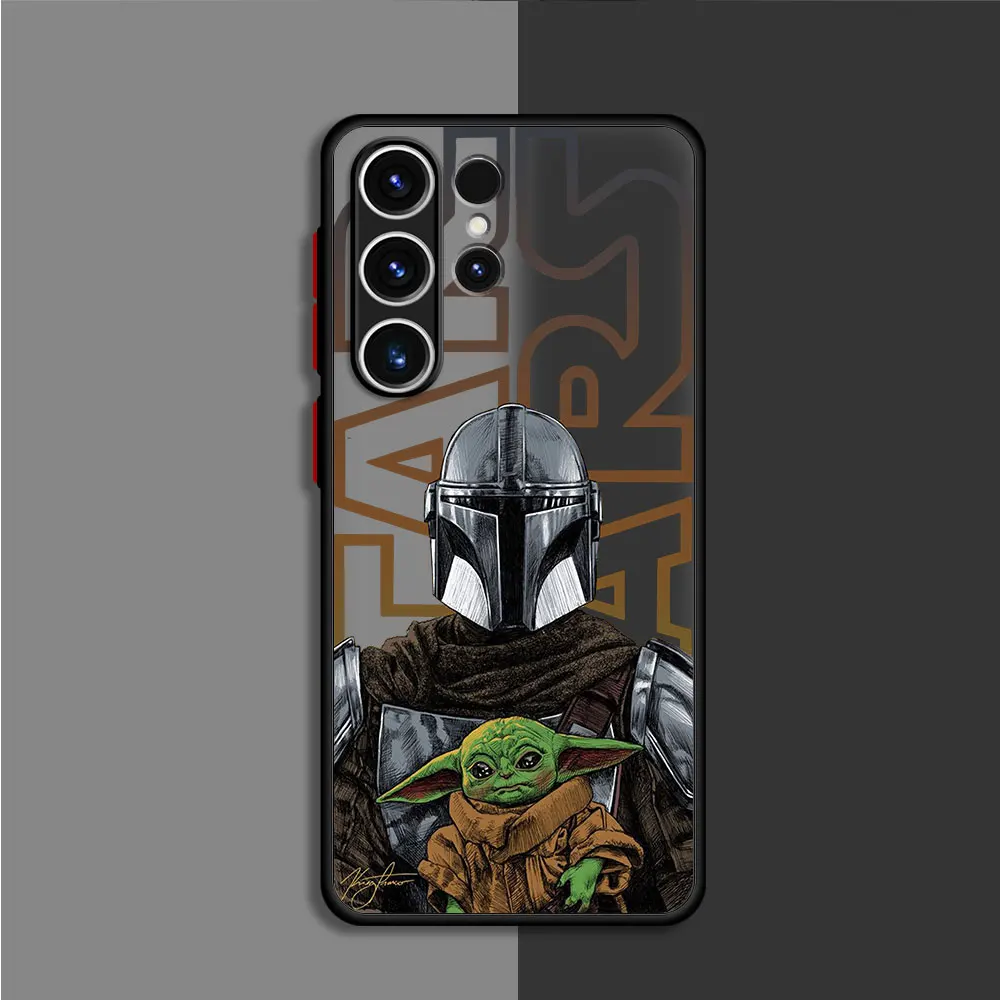 Case for Samsung Galaxy S21 S22 Plus S23 Ultra S9 S24 Ultra S20 FE S10 Lite Hard PC Star Mandalorians W-Wars Shockproof Cover