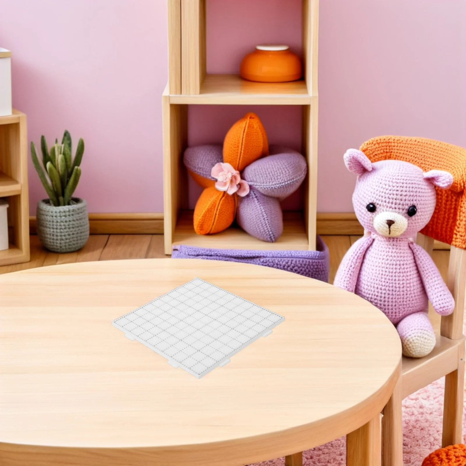 

4Pcs Square Fuse Beads Pegboards 2.6mm Plastic Craft Tray for Kids DIY Art Projects 15x15cm Bead Art Supply Boards