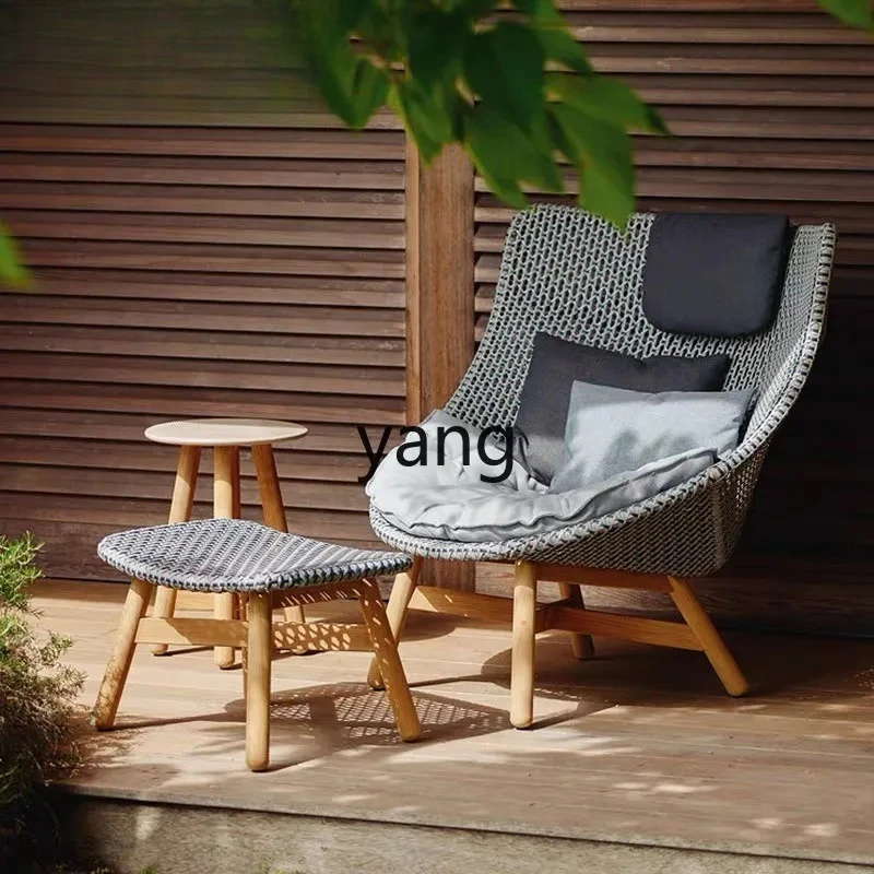 LTT outdoor sofa courtyard villa balcony rattan chair lazy outdoor garden rattan leisure chair