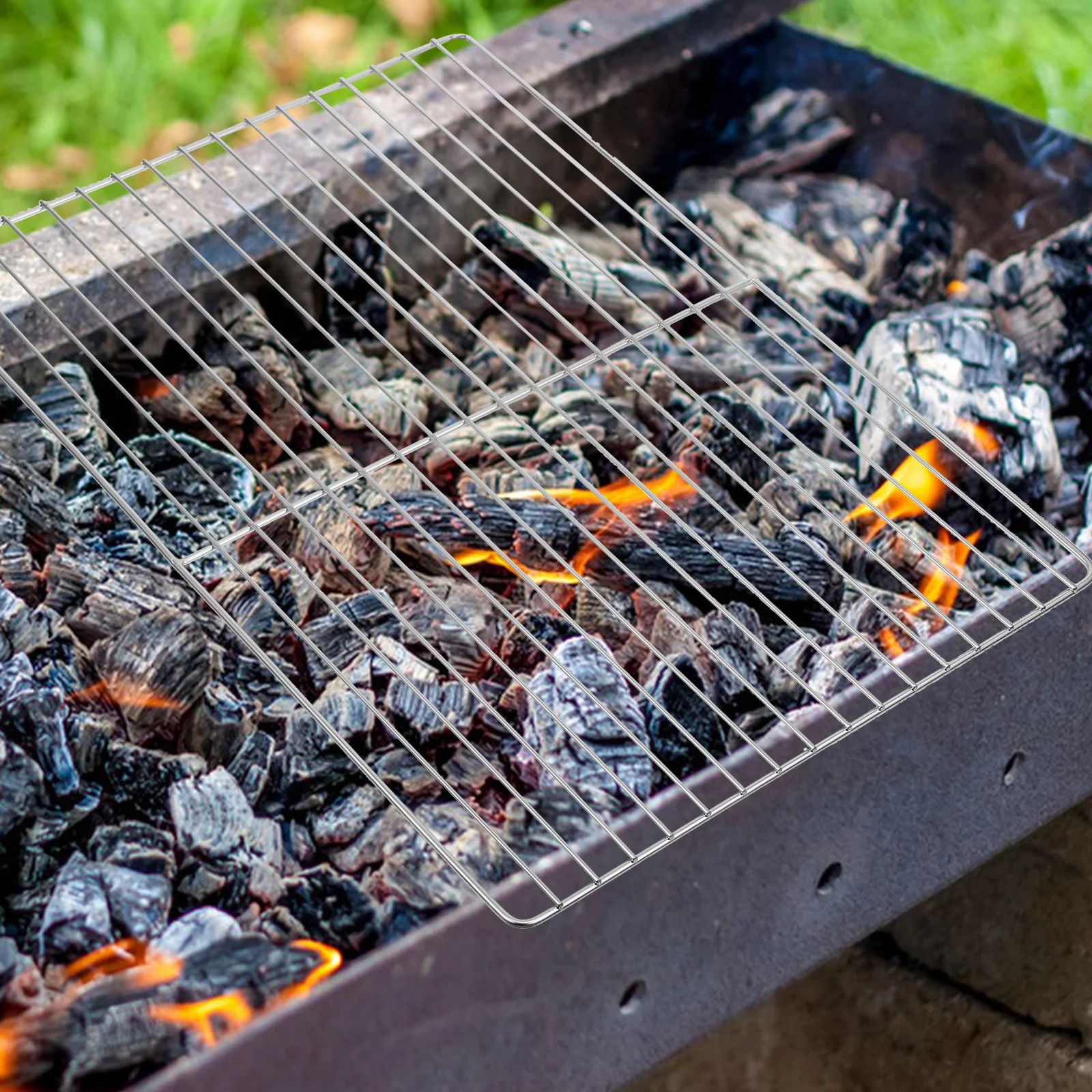 

Bbq Stainless Steel Cooking Grill Grid Rod Replacement Durable Non-Stick Ideal for Outdoor Camping Kettle Grill Grid