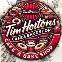 Tim Hortons Vintage Metal Sign 7.87\